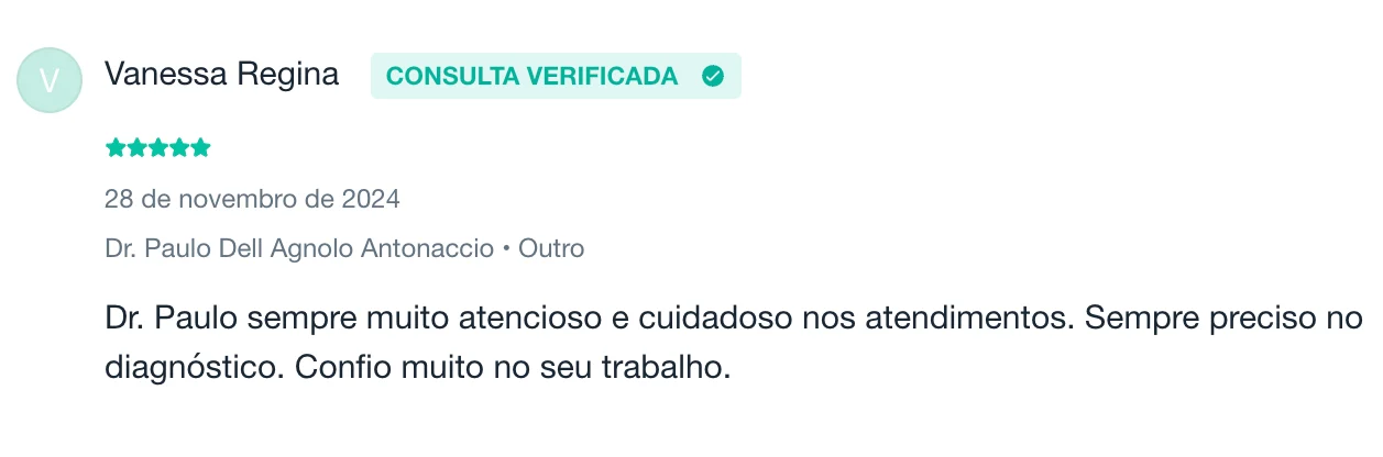 Avaliação de Vanessa Regina